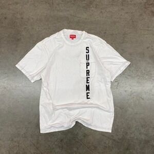 Supreme contrast stitching shirt